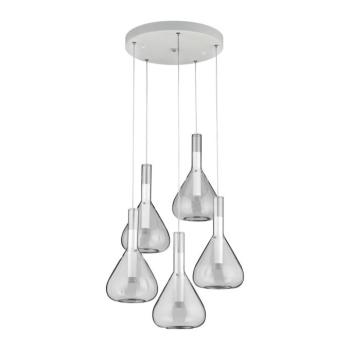 Fehér LED függőlámpa üveg búrával ø 55 cm Cipera – CINQUE