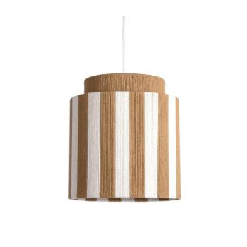 Fehér-natúr színű kötél függőlámpa ø 30 cm Vienna Stripes – Leitmotiv kép