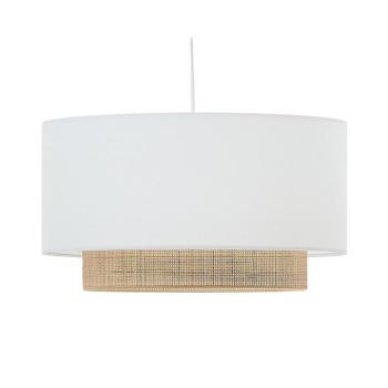 Fehér-natúr színű textil lámpabúra ø 60 cm Erna – Kave Home kép