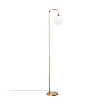 Fehér-sárgaréz színű állólámpa üveg búrával (magasság 146 cm) Viran – Opviq lights kép