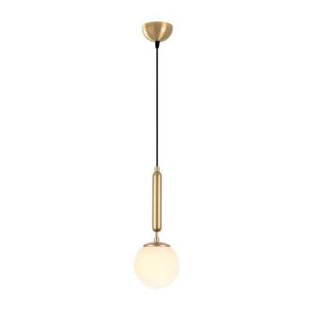 Fehér-sárgaréz színű függőlámpa üveg búrával ø 15 cm King – Opviq lights kép