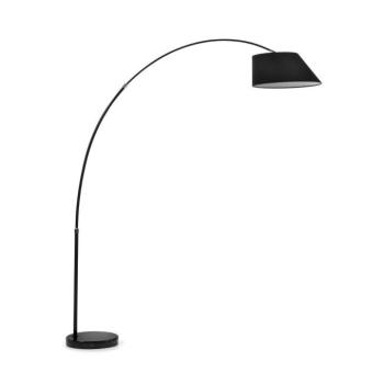 Fekete állólámpa textil búrával (magasság 189 cm) May – Kave Home kép