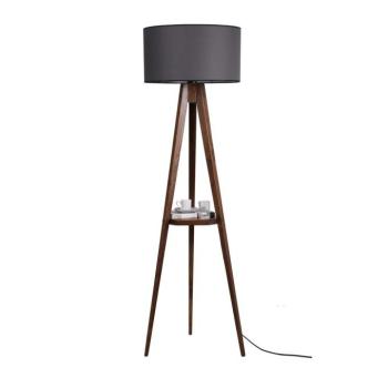Fekete-barna állólámpa polccal textil búrával (magasság 154 cm) Sehbali Tripod – Opviq lights kép