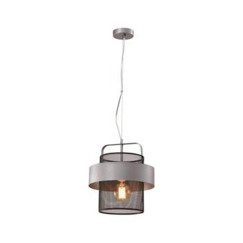 Fekete-ezüstszínű fém függőlámpa ø 30 cm Fiba – Candellux Lighting kép