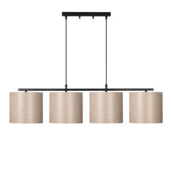 Fekete függőlámpa textil búrával Baston – Opviq lights kép