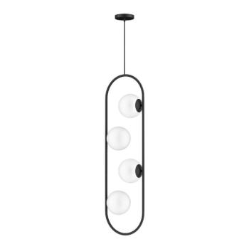 Fekete függőlámpa üveg búrával Club – Squid Lighting kép