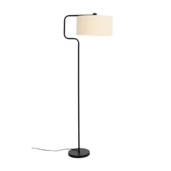 Fekete-krémszínű textil állólámpa (magasság 160 cm) Josho – Ellos Home kép