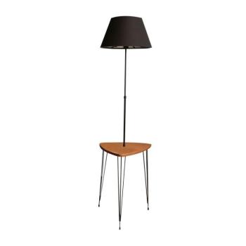 Fekete-natúr színű állólámpa textil búrával (magasság 147 cm) – Opviq lights kép