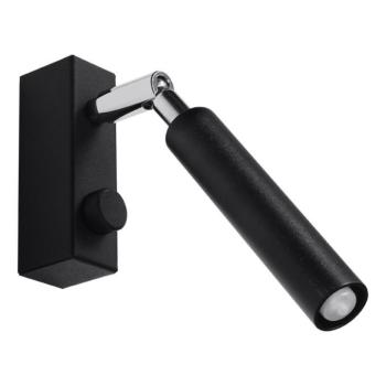 Fekete spotlámpa 10x3 cm Tiden – Sollux kép
