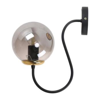 Fekete-szürke fali lámpa ø 15 cm Oslo – Squid Lighting kép