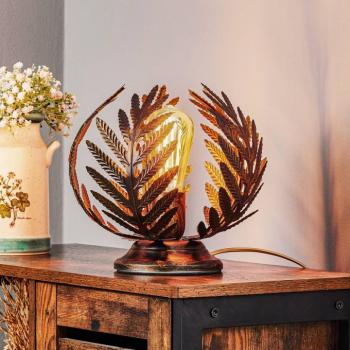 Felce asztali világítás, páfrány formájú, bronz, magasság 24 cm kép