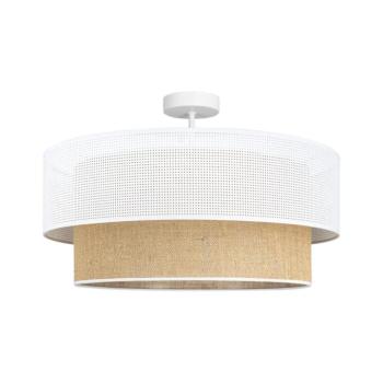 Felületre szerelhető BORHO csillár 1xE27/60W/230V, Ø 40 cm, fehér/juta 0251 kép