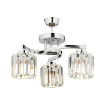 Felületre szerelhető CRYSTALLINE csillár 3xE27/40W/230V fényes króm 683AVN1436 kép