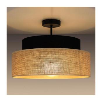 Felületre szerelhető csillár BOHO 1xE27/60W/230V átm. 40 cm fekete/bézs 0683 kép