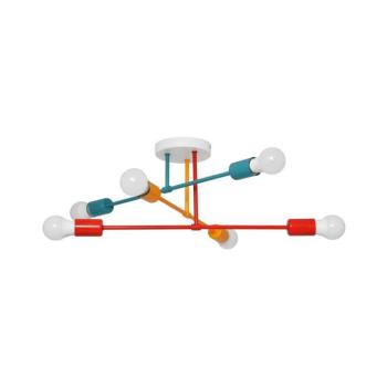 Felületre szerelhető csillár CAMBRIDGE 6xE27/20W/230V kék/piros/narancssárga W-2022/6 MIX II/H kép