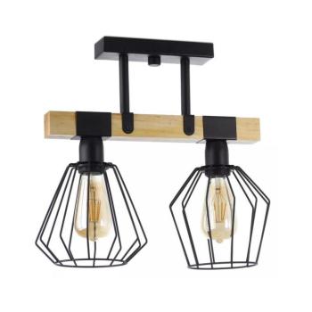 Felületre szerelhető csillár CAMEROON 2xE27/60W/230V fekete/fa 15609-cl441-aba0102-ct0000 kép