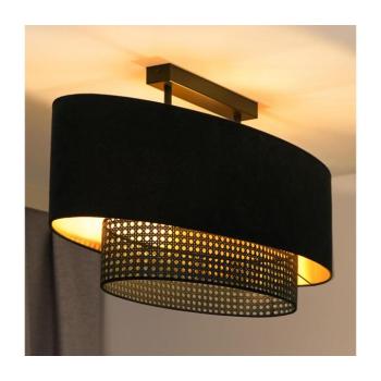 - Felületre szerelhető csillár DOUBLE OVAL RATTAN 2xE27/15W/230V fekete/rattan 604581 kép