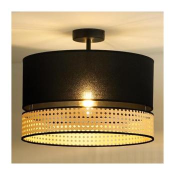 - Felületre szerelhető csillár DOUBLE RATTAN 1xE27/15W/230V átm. 40 cm fekete/bézs 604635 kép