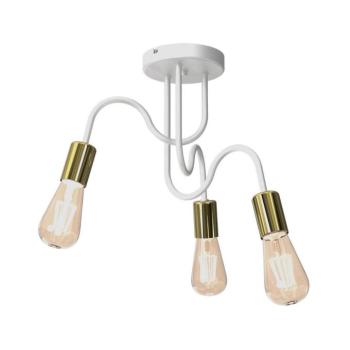 Felületre szerelhető csillár DOW 3xE27/60W/230V fehér/arany 7996 kép