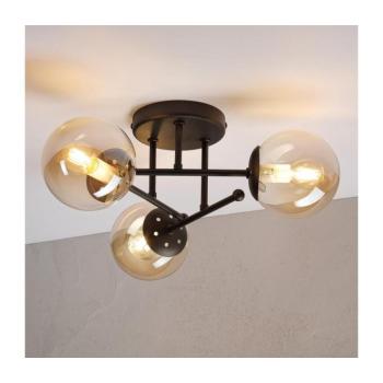Felületre szerelhető csillár MALENA 3xE14/5W/230V barna/füstbézs LM-3.341/FOSFORUS/AMBER kép