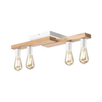 Felületre szerelhető csillár MATTE 4xE27/15W/230V fehér/tölgy LM-4.232/BIAŁY kép