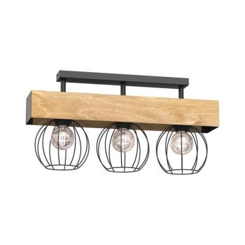 Felületre szerelhető csillár MENTON 3xE27/15W/230V fekete/barna/tölgy 1638 kép