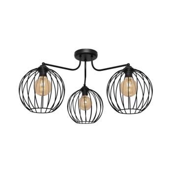 Felületre szerelhető csillár MERCURE 3xE27/15W/230V fekete P-1388/3 BK kép
