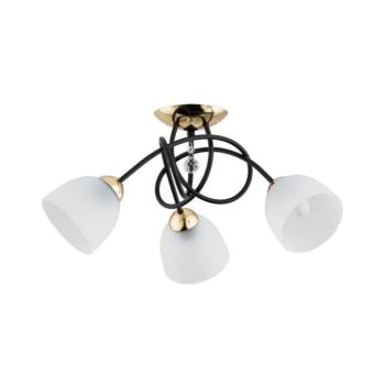 Felületre szerelhető csillár MODENA 3xE27/60W/230V fekete/arany/fehér 62297 kép