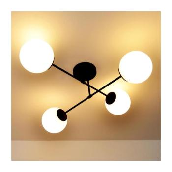 Felületre szerelhető csillár MOON 4xE27/15W/230V fekete W-2022+8020/4 BK+WT/H kép
