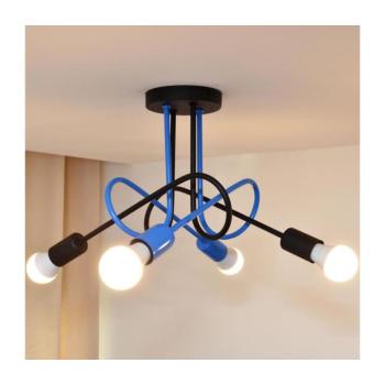 Felületre szerelhető csillár OXFORD 4xE27/15W/230V fekete/kék W-2016/4 BK+BL/H kép