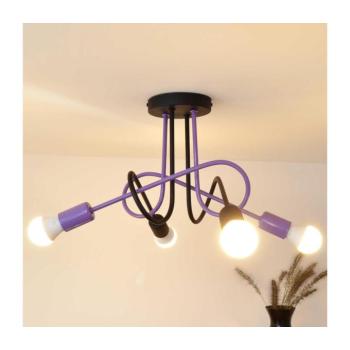 Felületre szerelhető csillár OXFORD 4xE27/15W/230V fekete/lila W-2016/4 BK+VL/H kép
