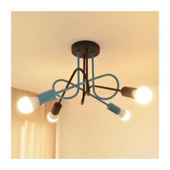 Felületre szerelhető csillár OXFORD 4xE27/15W/230V fekete/türkiz W-2016/4 BK+TRQ/H kép