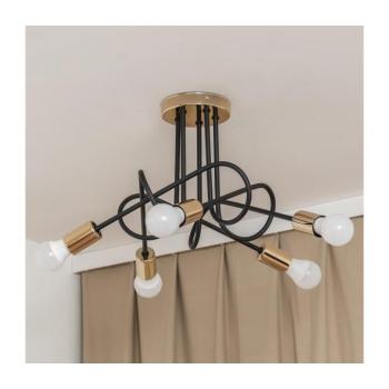 Felületre szerelhető csillár OXFORD 5xE27/15W/230V arany/fekete W-2016/5 BK+GO kép