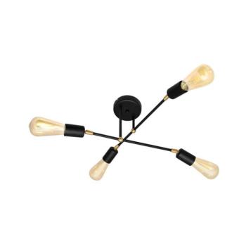 Felületre szerelhető csillár ROSETTE 4xE27/15W/230V fekete/arany W-P 1925/4 BK+GO kép