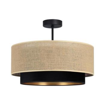 Felületre szerelhető csillár SARTA 1xE27/60W/230V, átm. 45 cm, fekete/juta H0198 kép