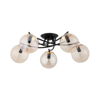 Felületre szerelhető csillár SAVI 5xE14/10W/230V fekete/arany 63259 kép
