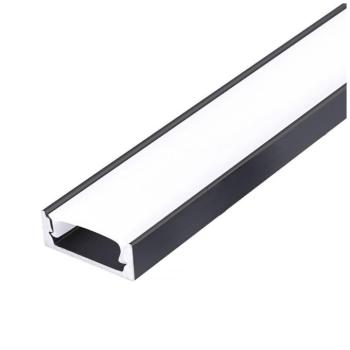 Felületre szerelhető LED profil szett P01 opál fedlappal 2000 mm fekete, KOBI-004628 kép