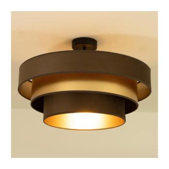 Felületre szerelhető mennyezeti csillár WENTA 1xE27/60W/230V, átmérő 50 cm, barna/arany H0839 kép
