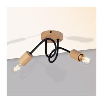 Felületre szerelt csillár OXFORD 2xE27/15W/230V fenyő/fekete W-2016/2 BK+DS/M