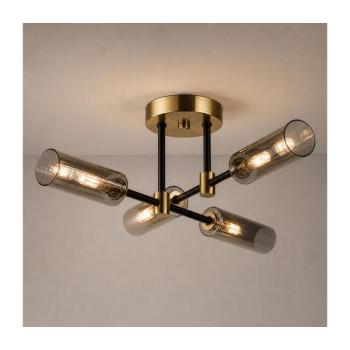 Felületre szerelt csillár TESSA 4xG9/8W/230V sárgaréz/füstfekete LM-4.303/CZARNY/ZŁOTY kép
