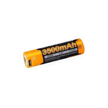 Fenix FE18650LI35USB - 1 db Újratölthető lítium-ion akkumulátor, USB-töltés, 3,6 V, 3500 mAh FE18650LI35USB kép