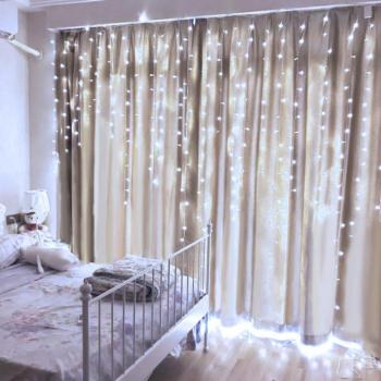 Fényfüggöny – 100 db LED – középfehér – hálózati – IP44 – 2,2 m – 8 program kép