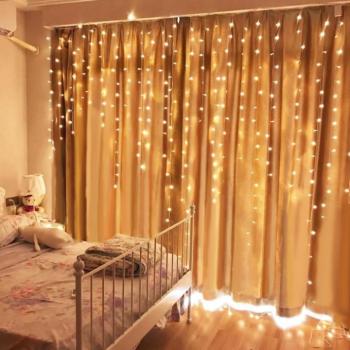 Fényfüggöny – 100 db LED – melegfehér – hálózati – IP44 – 2,2 m – 8 program kép