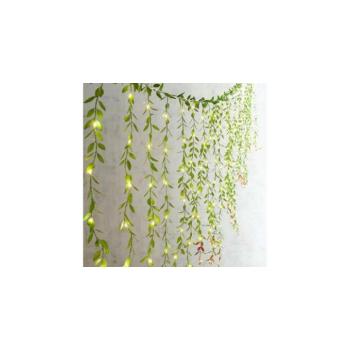 Fényfüzér levelekkel, meleg fehér fénnyel , 220 V, 3×2m kép