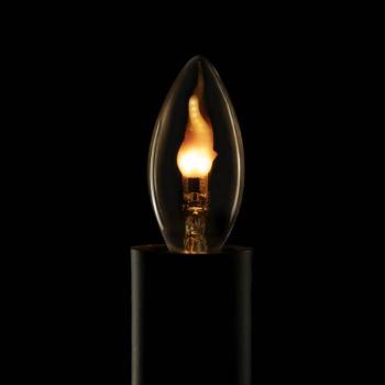 Fire Flame Line E27 LED gyertyavillany, 0,2 W, füstszürke, 1800 K