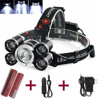Five Light nagy fényerejű 5 lámpás akkus LED fejlámpa (BBL-M) kép