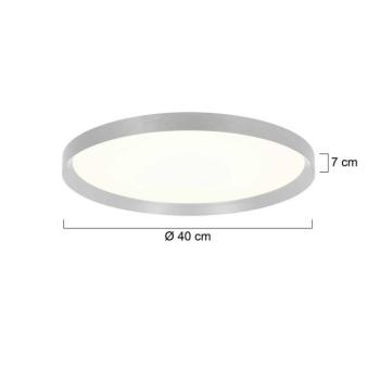 Flady LED mennyezeti lámpa, acél, Ø 40 cm, direkt/indirekt kép