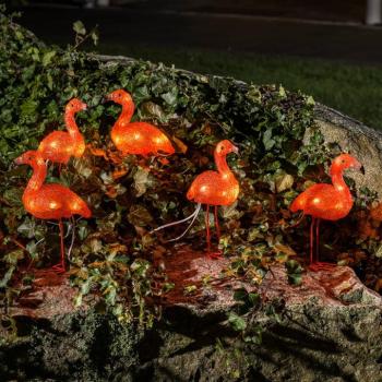 Flamingó LED dekorációs lámpa 5 darabos készletben kép