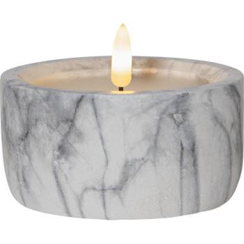 Flamme Marble szürke-fehér LED beton gyertya, magasság 7,5 cm - Star Trading kép