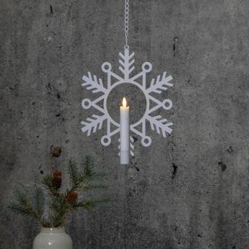 Flamme Snow LED deco lámpa viasz gyertyával kép